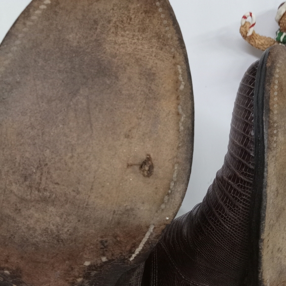 Vintage Iguana Boots Nocona Men's Lizard Exotic Leather Sz 8D Style 28170 - Picture 7 of 11